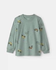 Toddler Boy Monster Truck Long-Sleeve T-Shirt - Green