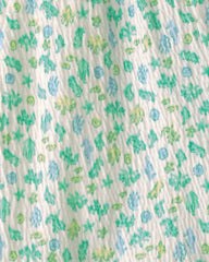 Toddler Girl Ruffle-Trim Floral Shorts - Green