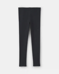 Girls Pull-On Stretch Rib Leggings - Black