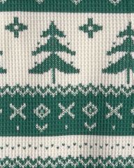 Baby Fair Isle Waffle Knit Sleep & Play Pajamas Made with Organic Cotton