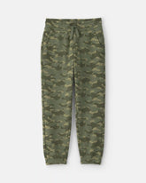 Boys Camo Fleece Joggers - Olive Green