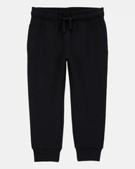 Baby Boy Pull-On Drawstring Joggers - Black