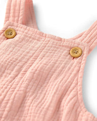 Baby Girl Organic Cotton Gauze Shortalls