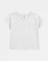 Kid Solid Short-Sleeve Fashion Top - Grey