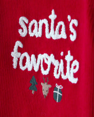 Baby 2-Piece 'Santa's Favorite' Long-Sleeve Top & Pant Set - Red