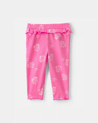 Baby Girl 2-Piece 'Mommy's Mini Treasure' Shell Bodysuit & Pant Set - Pink/Ivory