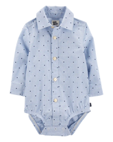 Baby Boy Polka-Dot Button-Front Bodysuit