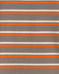 Toddler Boy Striped Long-Sleeve T-Shirt - Grey/Orange/Cream