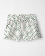 Toddler Girl 2-Piece Organic Cotton Gauze Top & Short Set in Floral