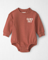 Baby Organic Cotton 'Game Day' French Terry Graphic Bubble