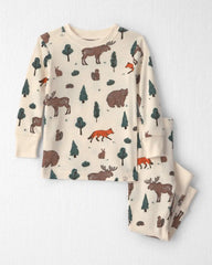 Baby 2-Piece Organic Cotton Pajamas in Woodland Creatures