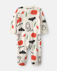 Baby Halloween 2-Way Zip 100% Cotton Sleep & Play Pajamas - Cream