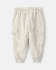 Baby Boy French Terry Cargo Knit Joggers - Grey