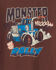 Boys 'Monster Truck Rally' Long-Sleeve Graphic Tee - Brown