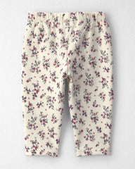 Baby Girl 2-Pack Recycled Fleece Bottoms Made with Organic Cotton
