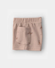 Baby Boy 2-Piece Safari Animal Top & Short Set - Brown
