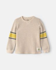 Toddler Boy Striped Thermal Long-Sleeve T-Shirt - Cream