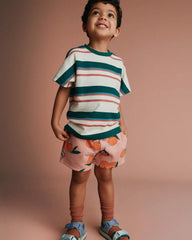 Toddler City Park™ Shorts in Clementine Grove Print - Light Pink