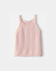 Toddler Girl Sweater Knit Tank Top - Pink