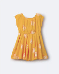 Toddler Girl Avenue Twirl™ Dress in Sunny Life Print - Golden Yellow