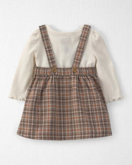 Baby Girl 2-Piece Organic Cotton Plaid Jumper Set