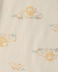 Baby 2-Pack Lion Short-Sleeve Rompers - Yellow/Ivory