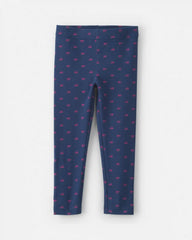 Toddler Girl Bow Cotton Pull-On Stretch Leggings - Navy Blue