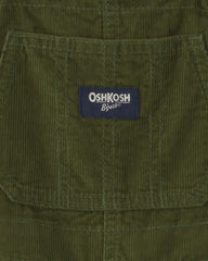Toddler Corduroy Overalls - Olive Green