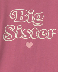 Toddler Girl 'Big Sister' Long-Sleeve Graphic Tee - Pink