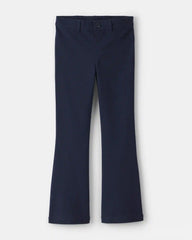 Girls Uniform Ponte Flare Pants - Navy