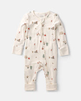 Baby North Pole PurelySoftâ„¢ 2-Way Zip Sleep & Play Pajamas - Cream