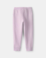 Toddler Girl Drawstring Knit Joggers - Purple