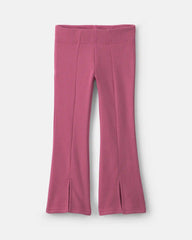 Girls 2-Piece Cherry Fleece Quarter Zip & Pant Set - Pink
