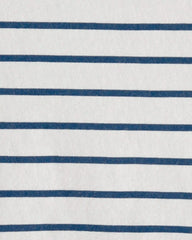 Toddler Girl Striped Short-Sleeve Dress - Blue/Ivory