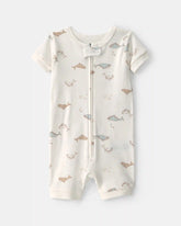 Baby Whale 100% Cotton 1-Piece Romper Pajama - Ivory