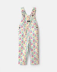 Toddler Alphabet Overalls - White