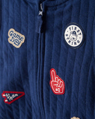 Baby Boy 3-Piece Game Day Little Vest Set - Navy/Red