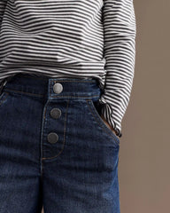 Toddler Girl Wide-Leg Pants in Denim - Blue