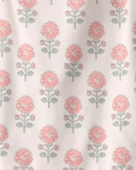 Girls Organic Cotton Tiered Dress in Rosebud Petal Print