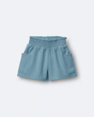 Toddler Girl Swing Shorts with Pockets - Light Blue