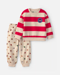 Toddler Boy 2-Piece ©Marvel Spidey Long-Sleeve Top & Pant Set - Red/Cream