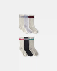 Boys 6-Pack Varsity Striped Crew Socks