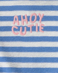 Baby Girl 'Ahoy Cutie' 2-Piece Top & Short Set - Blue