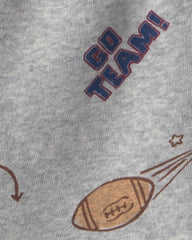Baby Boy 3-Piece 'Go Team!' Football Fleece Layering Set - Grey/Blue