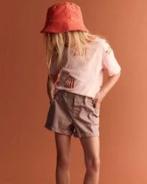 Toddler Girl Mom Shorts - Mauve