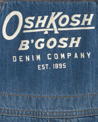 Toddler Logo Denim Overalls - Dark Wash
