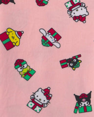 Girls 2-Piece Hello Kitty Heart Christmas DreamPlush Snug Fit Pajama Set - Pink