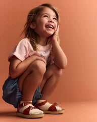 Toddler Girl Bubble Shorts in Chambray - Blue