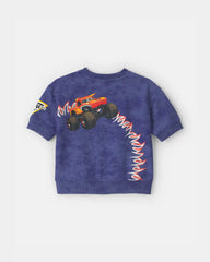 Baby Boy 2-Piece Monster Truck French Terry Top & Short Set - Blue