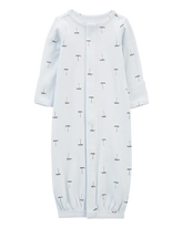 Baby Boy Preemie Sailboat Sleeper Gown